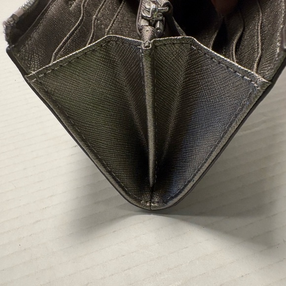 Michael Kors Metallic Gray Women's Wallet - Picture 7 of 8